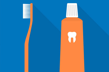 brushing teeth good for the heart orange and blue toothbrush