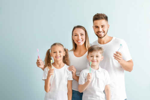 family smiling